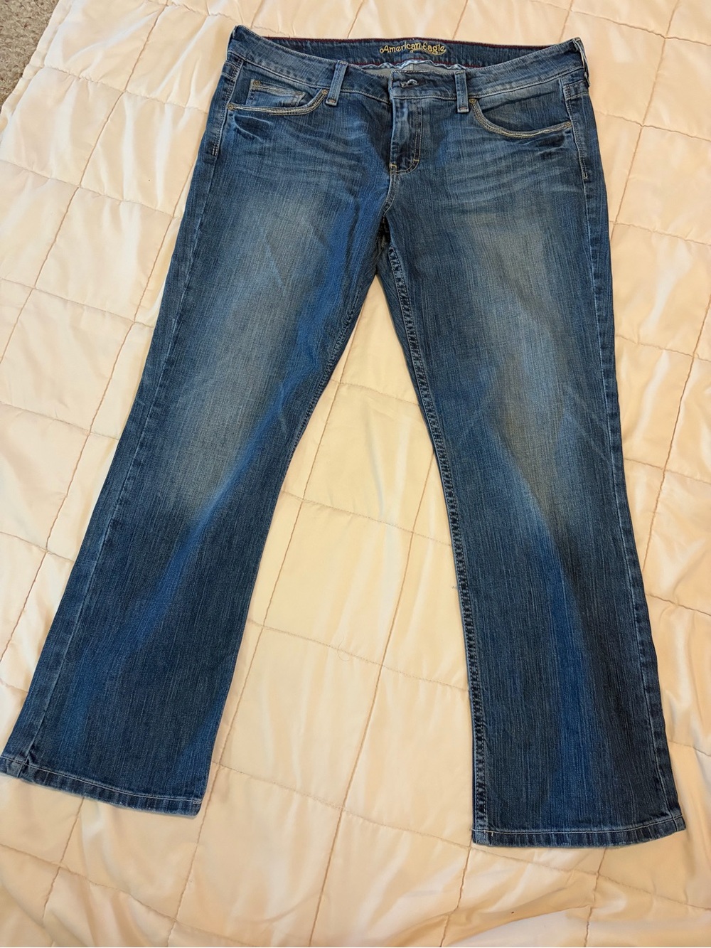 American Eagle Dark Blue Slim Straight Hipster Jeans